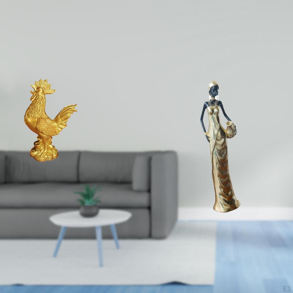 Chicken Figurine Feng Shui Decor Home Decorations Statue Sculpture for Birthday Anniversaries Hotel