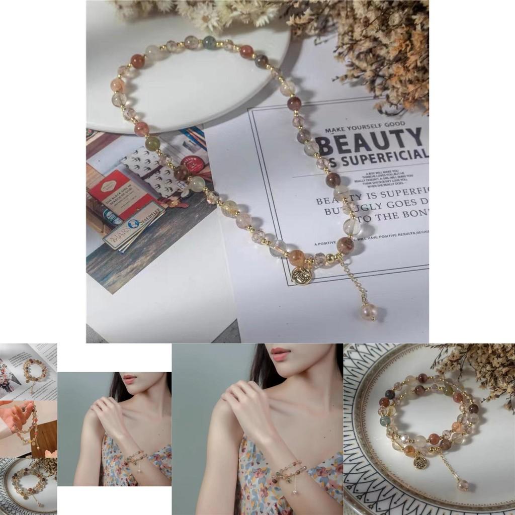 French-inspired Double Layer Beaded Bracelet For Women With Vintage Charm