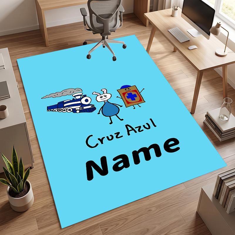Cruz Azul (1) Personalized name Office Carpet Stylish Decor for Living Room Bedroom Kitchen