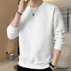 Men's Trendy Loose-Fit Cable Knit Sweatshirt - Round Neck, Long Sleeve, Autumn/Winter Stylish Comfort