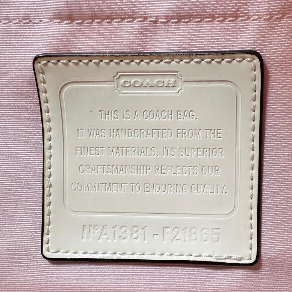 COACH 2WAY bag Mothers Handbag canvas beige Women A1381-F21865 Used