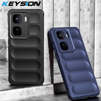 KEYSION Shockproof Matte Case for IQOO Neo 10 Pro Anti-skid Soft Silicone Phone Back Cover for VIVO IQOO Neo10 Pro 5G