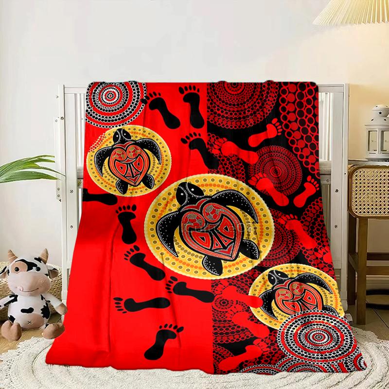 Australian Aboriginal Style Blanket Flannel Blanket Throw Blanket Sofa Cover Blanket Soft Premium Blanket Picnic Blanket Tv Blanket Gifts