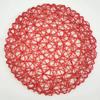 Crochet knitting Round Woven Place Mats Paper Fiber Table Placemats Hollow Decorative Placemat Dinning Place Mats Decor for Home