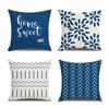 4Pcs Throw Pillow Covers 18X18Inch Decorative Pillow Covers Soft Navy Blue Pillowcases For Couch Sofa Bed Home Boho Decor Accent