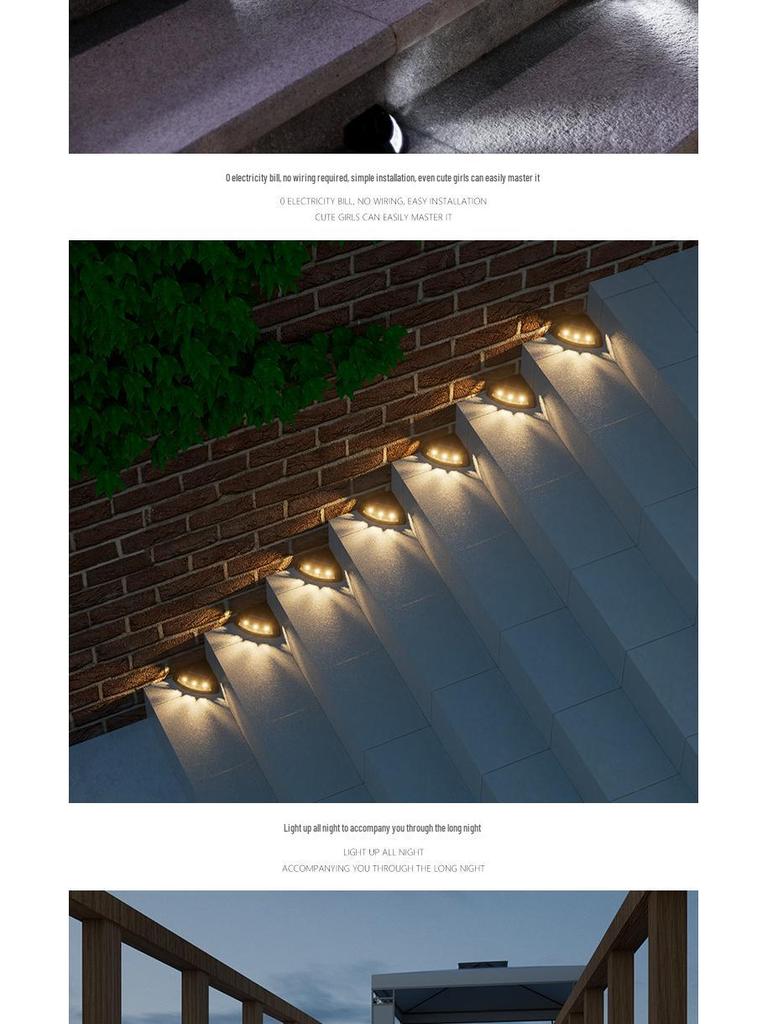 Solar Outdoor Pathway and Stair Lights for Garden Decoration