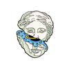 Starry Sky Character Alloy Brooch - Trendy Fashion Accessory Badge