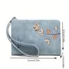 Billetera Corta Estampada Simple Monedero Casual con Pulsera Bolso de Mano Combinable Moderno Unisex para Uso Diario