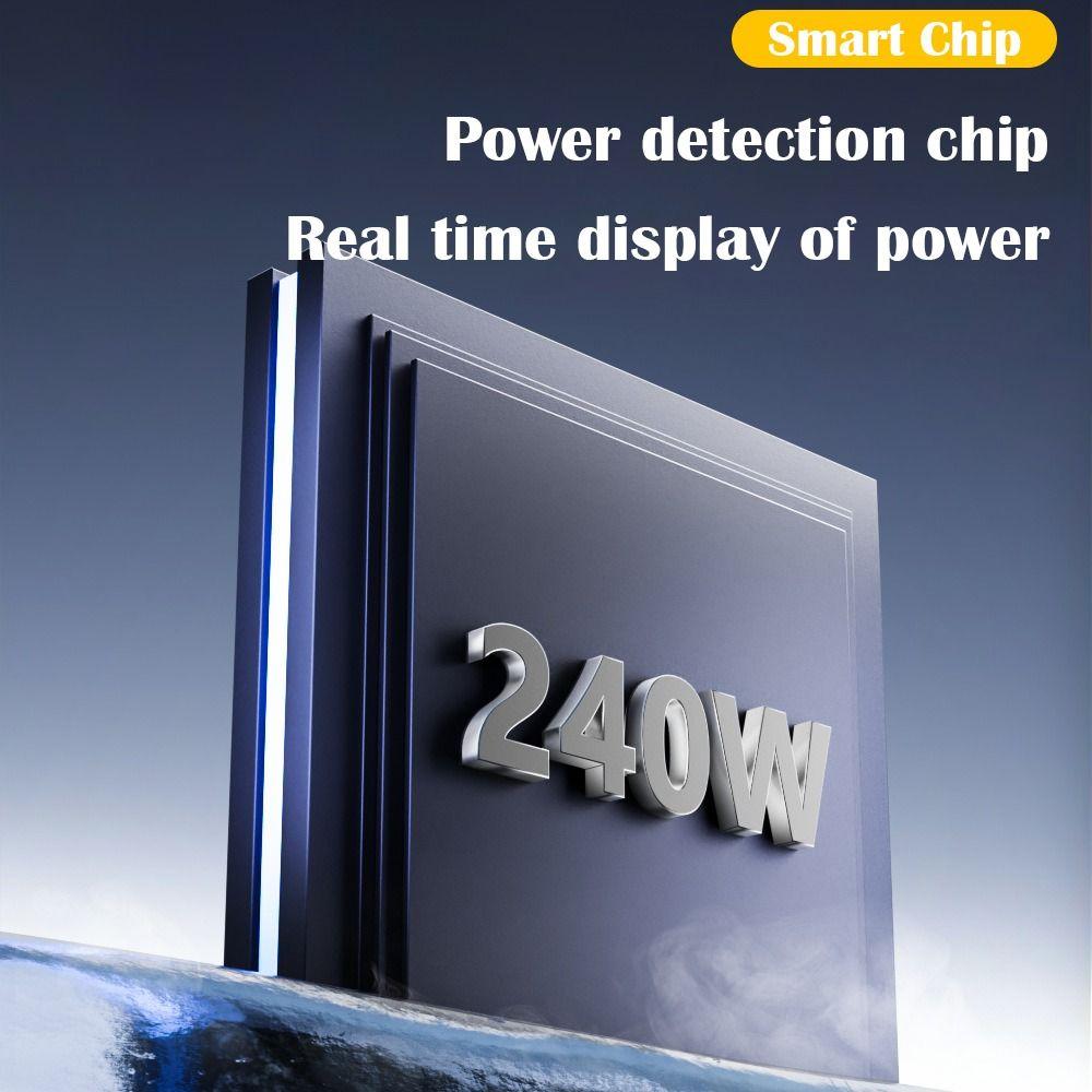 1 PCS Digital LED Display USB 4 Type-C Adapter PD 240W 40Gbps OTG Converter Full Function Smart Chip Power Meter Tester