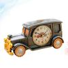 1Pcs Vintage Car Alarm Clock Creative Design Material Silent Precise Time Display Tabletop Room Decor Silver