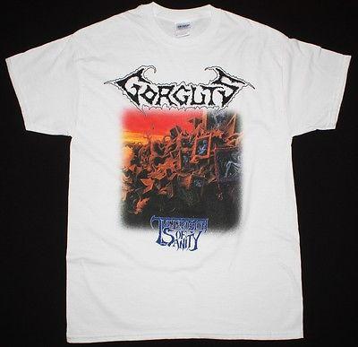 Nieuw aangekomen Unisex t-shirt GORGUTS THE EROSION OF SANITY DEATH DEICIDE MONSTROSITY TSHIRT mode katoen t-shirts