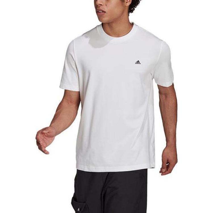 Adidas Plain Short Sleeve T-Shirt Men Tops White GR4080