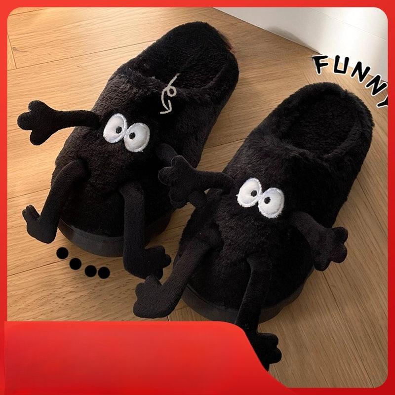 

Женские хлопковые туфли и тапочки, Нескользящие и Теплые, с Мягкой Подошвой и Плюшем Fits 39-40 чёрный