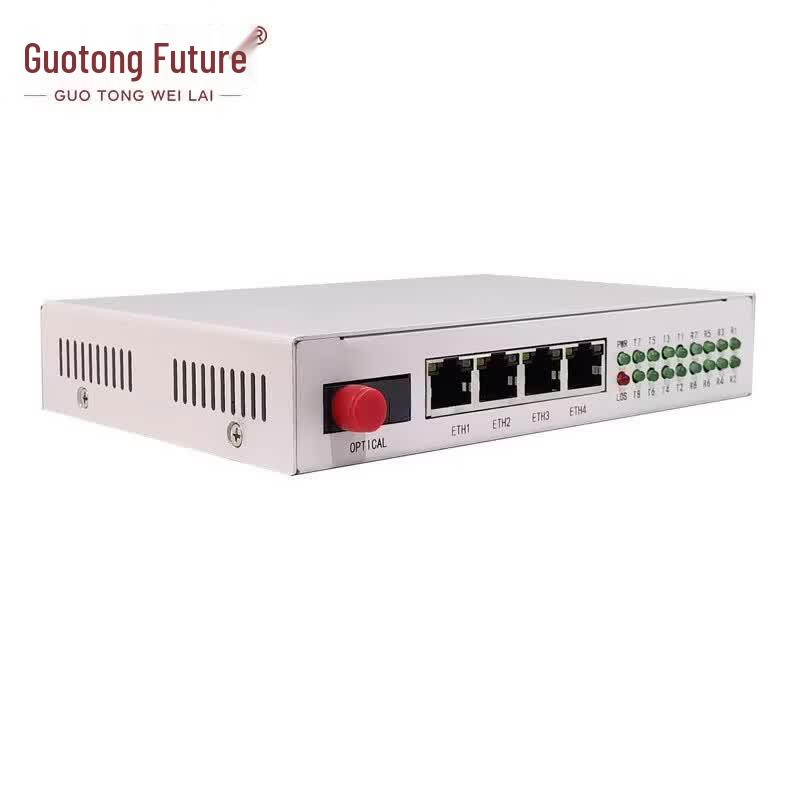 GT K8D-4ETH Fiber Optic Alarm & Network Converter