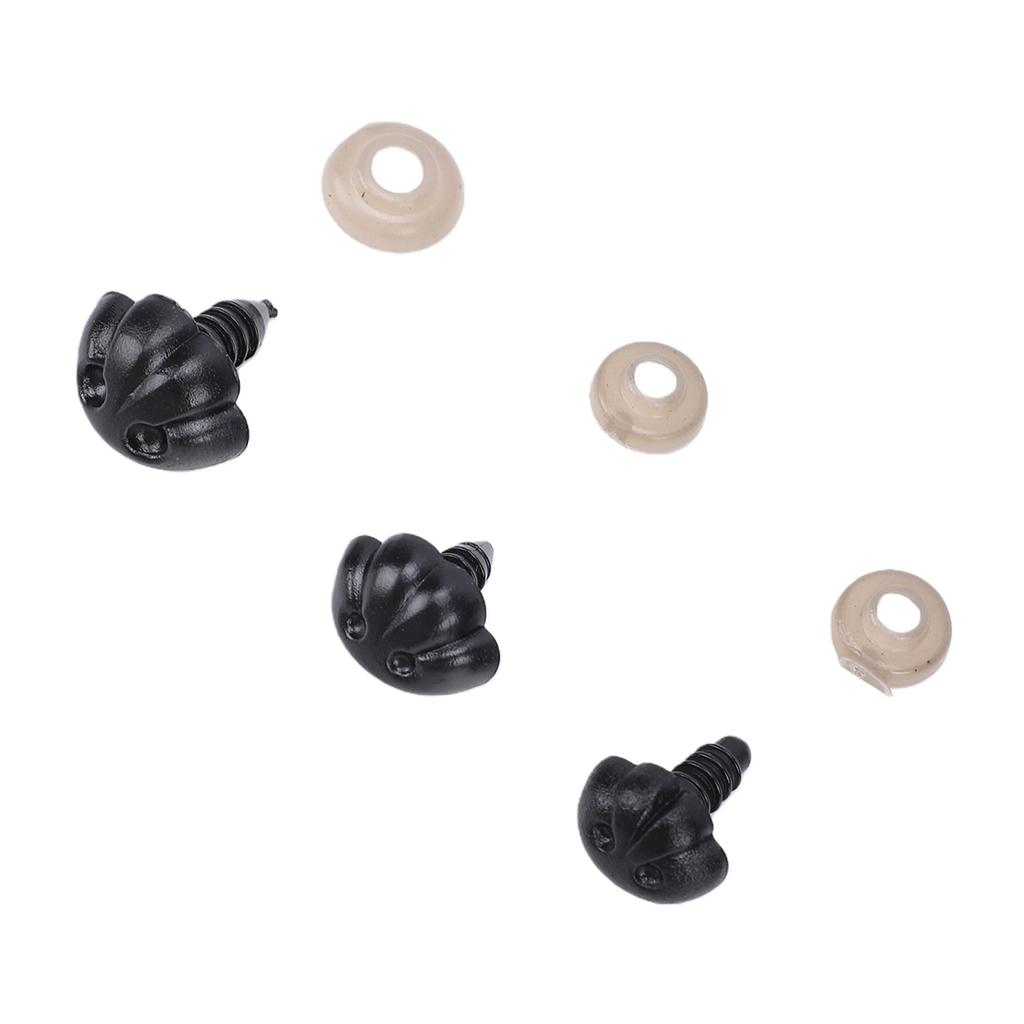 140Pcs Set   Noses Plastic 3 Sizes with Washers for Stuffed Animals Dogs Doll Making Black