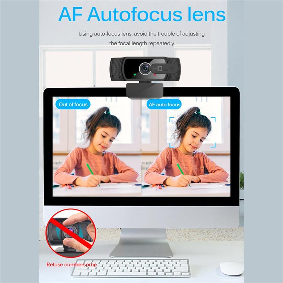 Auto Focus USB Webcam Full HD 1080P Webcams Camera Digital Web Cam With Mircophone For Pc Computer Laptop Webcam Camera