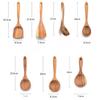 7Pcs Wooden Cooking Utensils Set Non-Stick Wood Spatula Colander Soup Spoon Frying Shovel Kitchenware Cookware Tools