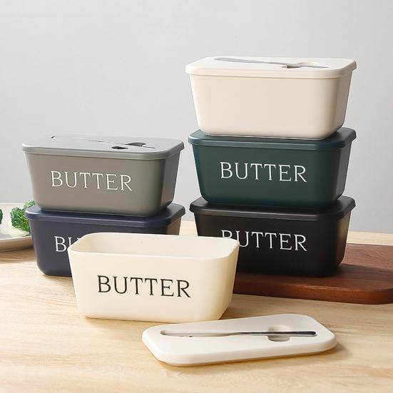 Butter Container Box with Cutter Lid Sealed Cheese Storage Box