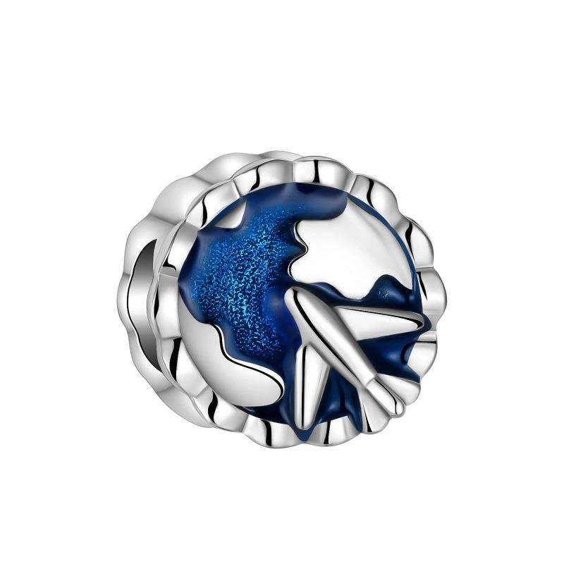 New Heart-Shaped Charms Copper Flower Forever Love Beads Fit Original Bracelets Necklace For Women Diy Jewelry Gift