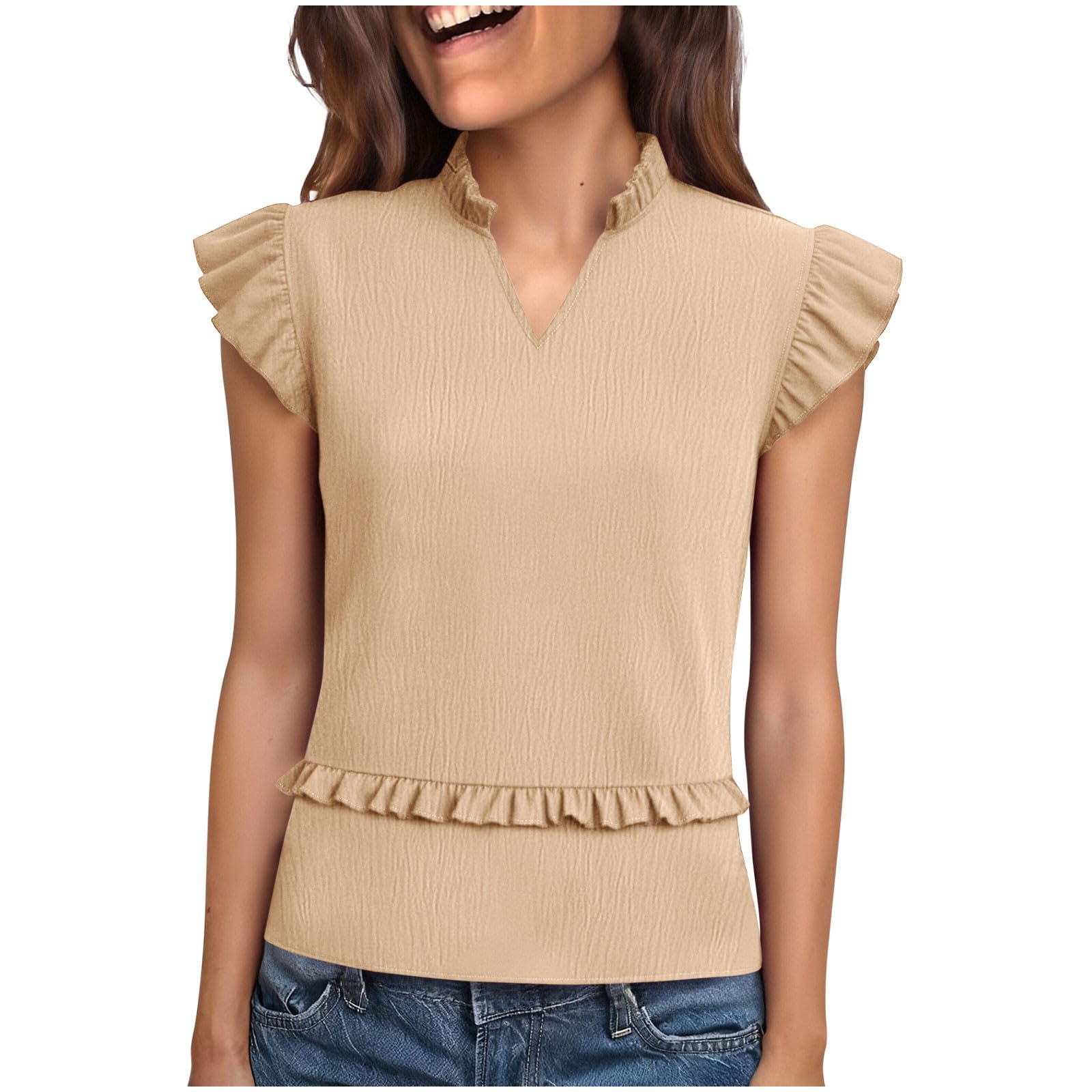 

Women s Blouse Fashionable and Casual T-shirt Top XXL хакі