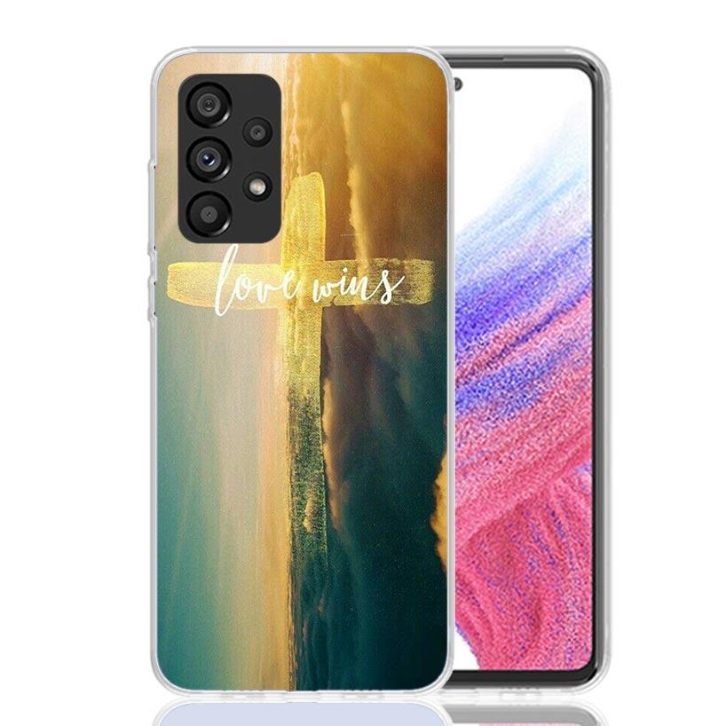 God Jesus Pray Cross Case Phone Cover for Samsung Galaxy A17 A16 A15 A14 A13 A56 A55 A54 A53 A36 A35 A34 A33 A26 A25 A24 A23 A05
