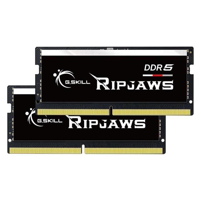 Mémoire RAM SO-DIMM - G.Skill - RipJaws Series - 32 Go (2 X 16 Go) - DDR5 4800 MHz - CL40