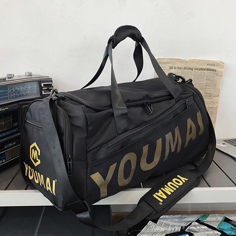 

Travel Bag Handbag Short Business Trip Luggage Casual Sports Bag Fitness Bag Backpack Training Bag 59*26*31(cm) чорний