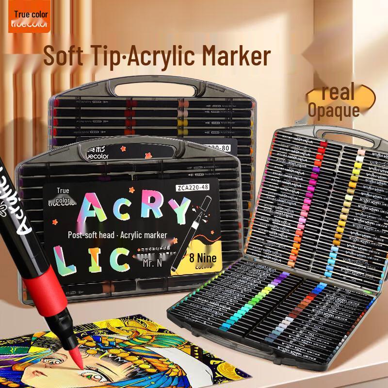 Truecolor Soft-Tip Acrylic Marker Pen Set