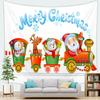 Cartoon Santa Claus Pattern Tapestry Home Bedroom Living Room Wall Decoration Christmas Theme Tapestry