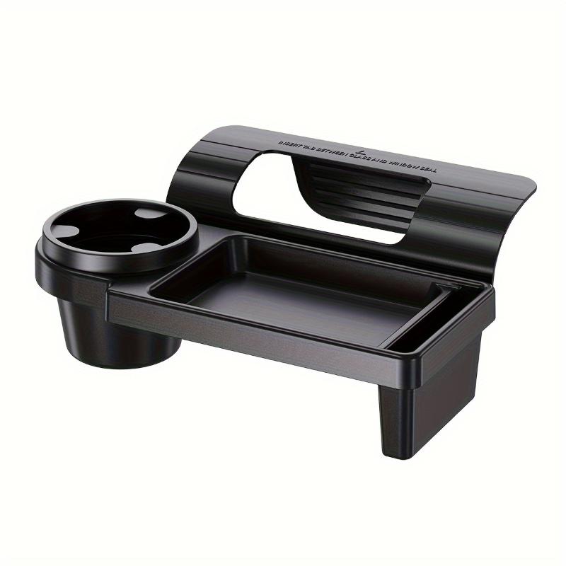 Car cup holder with multifunctional storage box, door side hanging organizer for phones, cigarette packs, and beverages