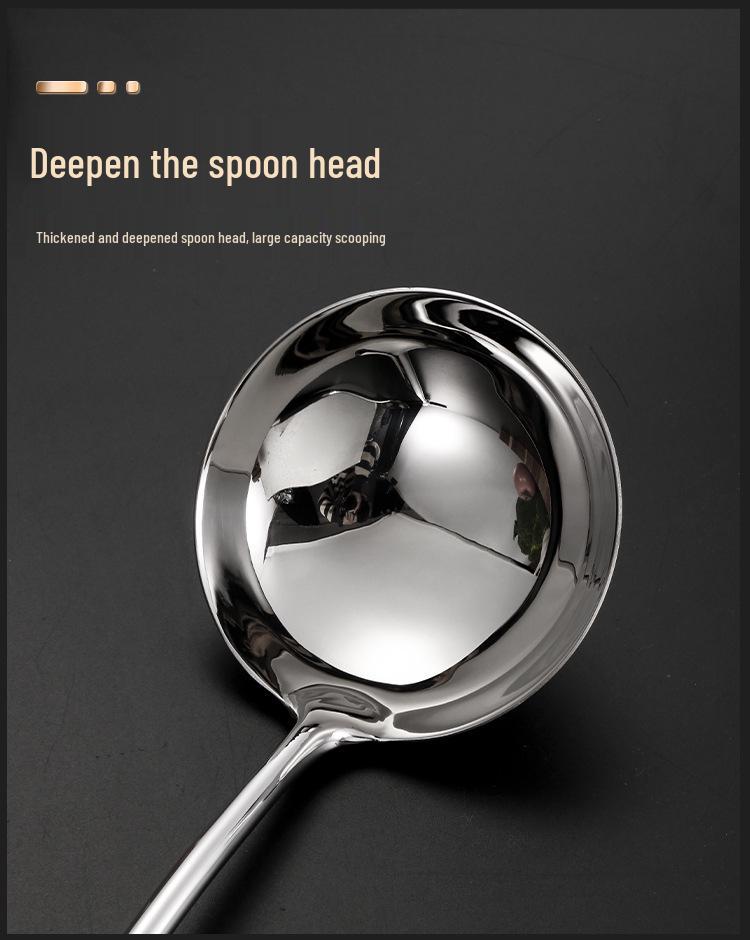 Ebony & Stainless Steel Kitchen Utensil Set with Spatula and Ladle