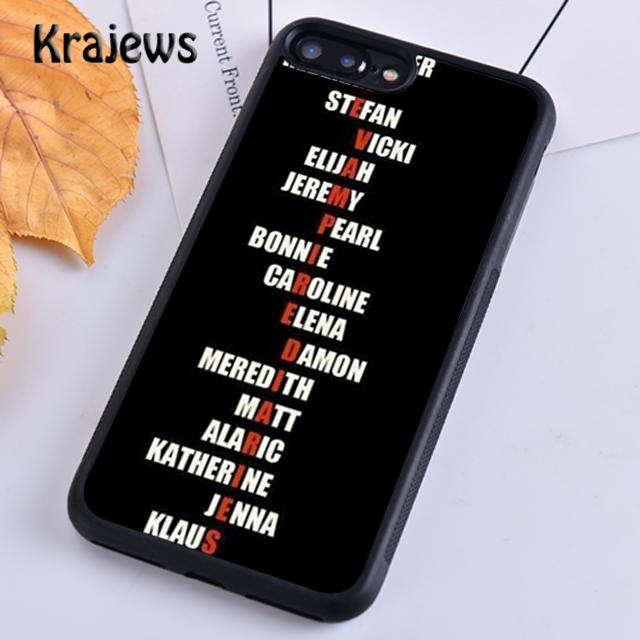 

Krajews The Vampire Diaries Quotes Art Soft Phone Case For iPhone 17 Air 16 15 14 plus 11 12 13 pro max coque Fundas iPhone 13