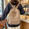 High Capacity Corduroy Solid Color Student Sweet School Bags Simplicity Traveling Outside Versatile Fashi Backpack
