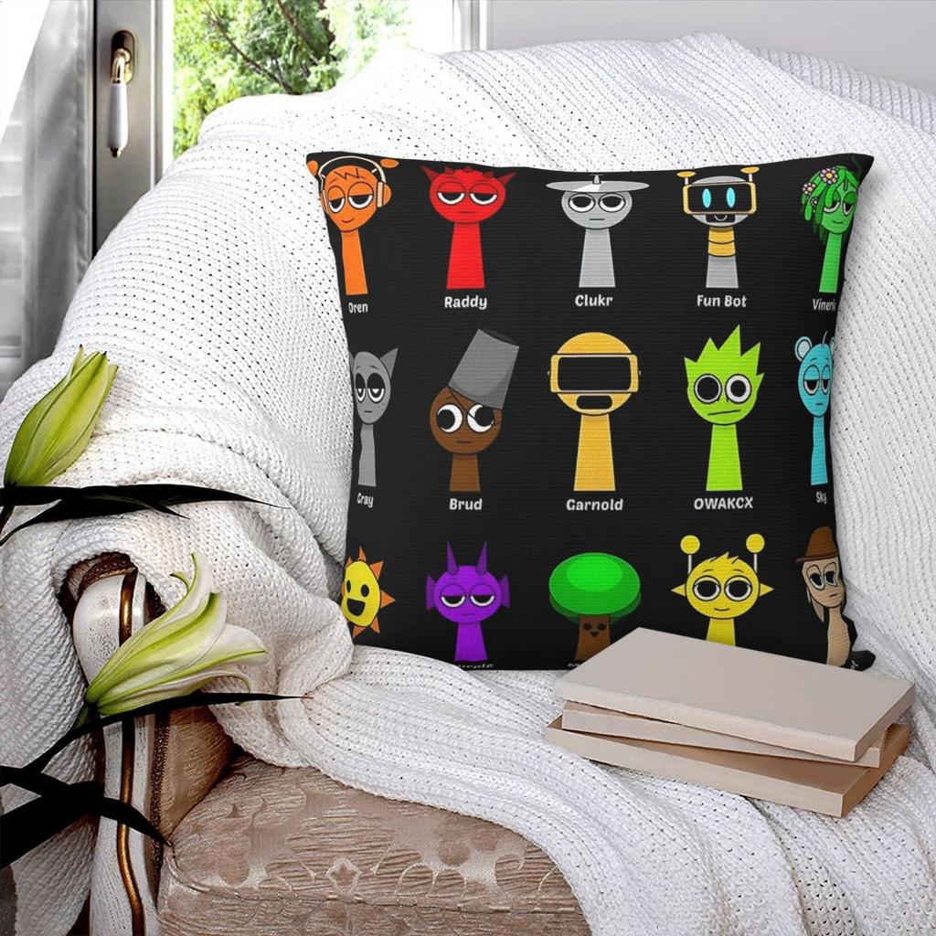 Tutte le mie Federe per Cuscini Giocattoli Gioco Sprunki Federe per Cuscini Federe Morbide Grafiche Federe Trendy per Divano Camera da Letto Decorazioni per la Casa