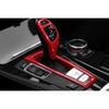 Red Carbon Fiber Middle Console Gear Shift Frame Trim For BMW X3 F25 X4 2011-17