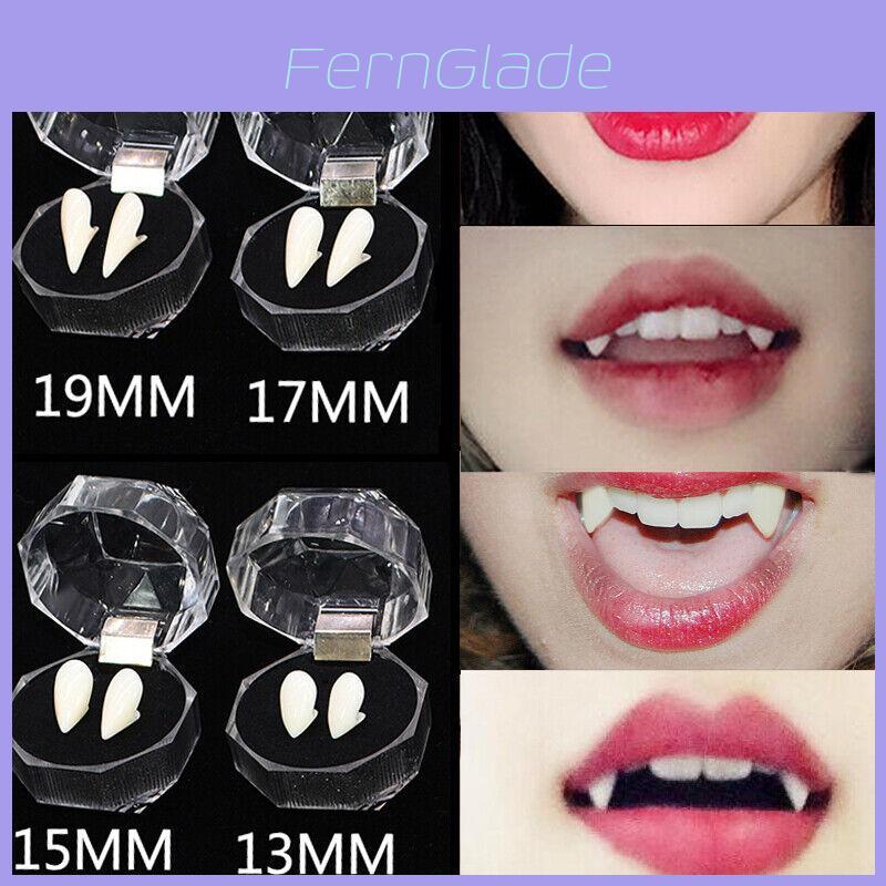 Realistic Halloween Vampire Fangs Teeth Kit With Solid Adhesive And Customizable Sizes