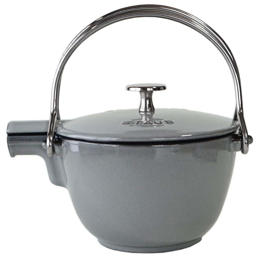 Staub Round Graphite Teapot, Gray, 1.15L, 1650018, 40509-420-0 [Used]
