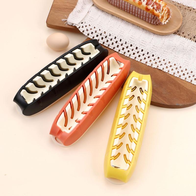 Kitchen Gadget  Dog Sausage Slicer Tool Plastic Multifunctional Dog Slicer Sausage Cutter Vegetable Strawberry Slice Tools