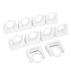 10Pcs Curtain Rod Bracket Rotatable Self Adhesive Curtain Pole Holder for Bathroom Bedroom Kitchen