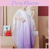 Ethereal Chinese Fairy Dress With Gradient Colors And Ruffle Hem For Meditation And Yoga Practice
