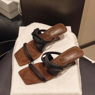 High-end French Wedge Heels Cool Slippers Fairy Wear 22 Years of New Summer Temperament High Heels Sandals