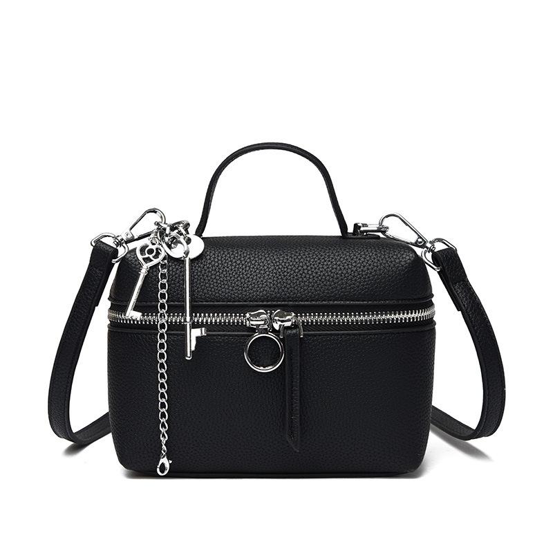 

Женская сумка Новая сумка-коробка Модный тренд Сумка-мессенджер через плечо для通勤 Женская чёрный