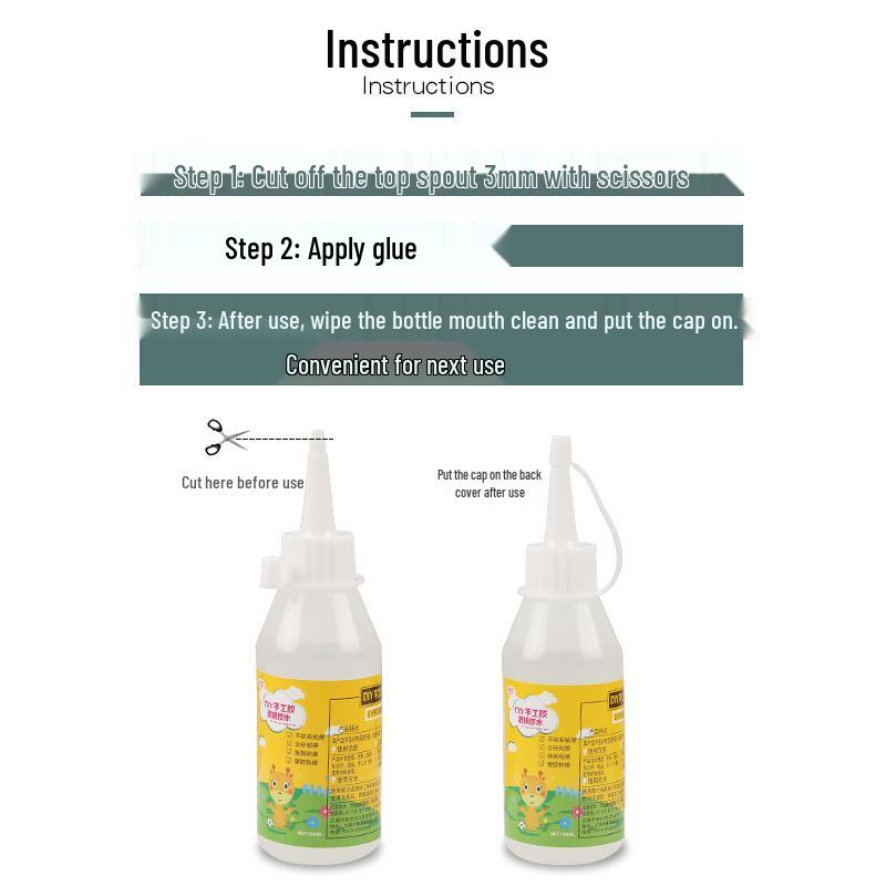 High Viscosity Quick-Dry Liquid Glue for Fabrics, Dried Flowers, Resin, Glass, and Stones