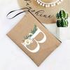 Initial Letter Flower Linen Zipper Pouch Women Cosmetic Bags Mujer Bolsa Summer Beach Travel Organizer Case Neceser Make Up Bag