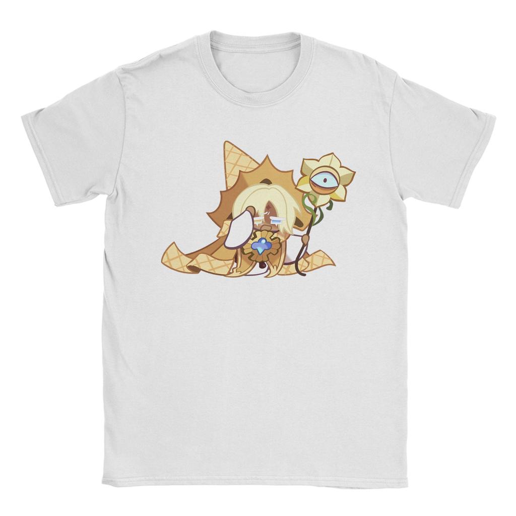Cookies Run Kingdom Unisex T Shirt Pure Vanilla Cookie Crazy Tees Short Sleeve O Neck TShirt Cotton Party Clothes