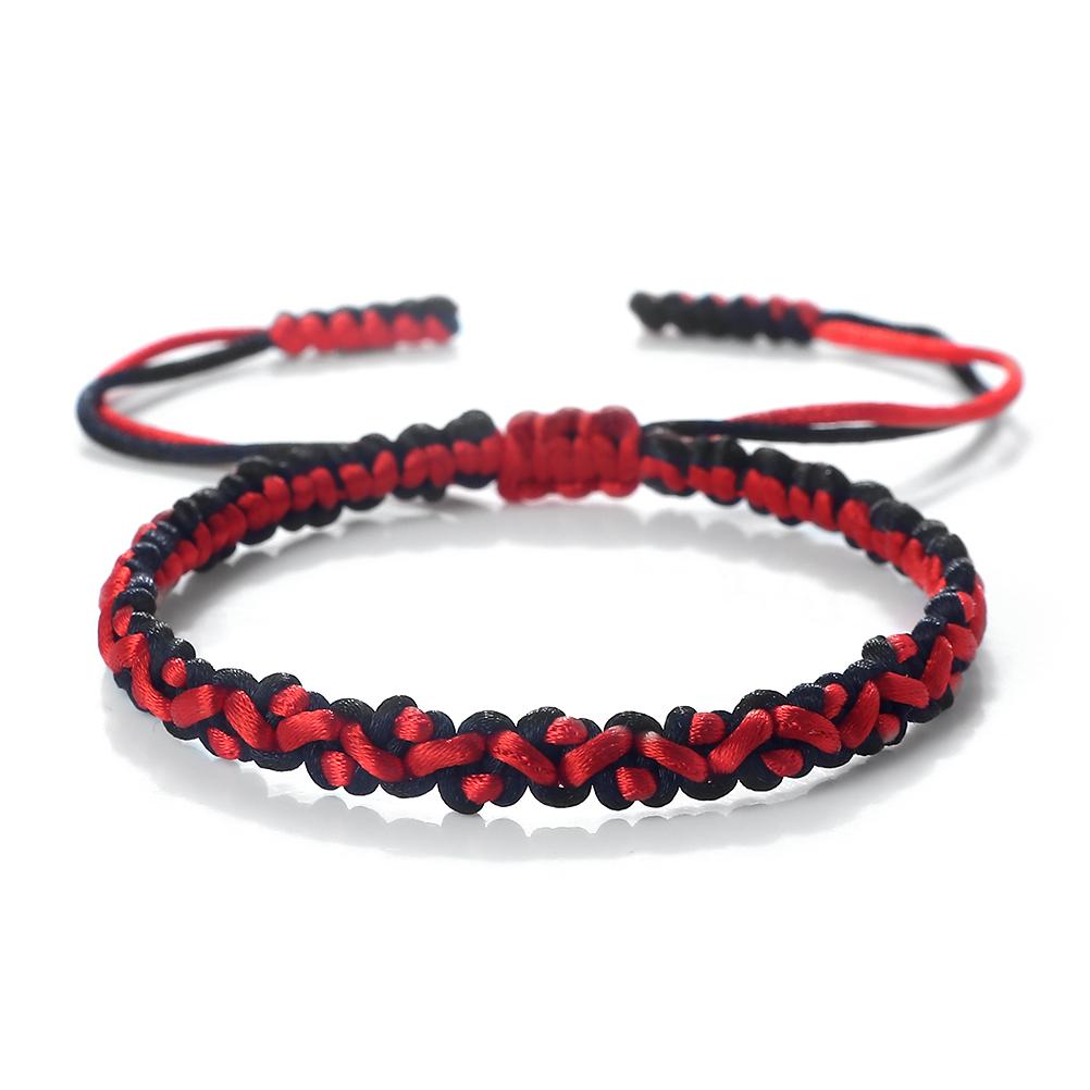 2 Colors Nylon Rope Bracelets for Women Men Handmade Adjustable Braided Knot Bangles Couple Friendship Lucky Daily Jewelry Gifts