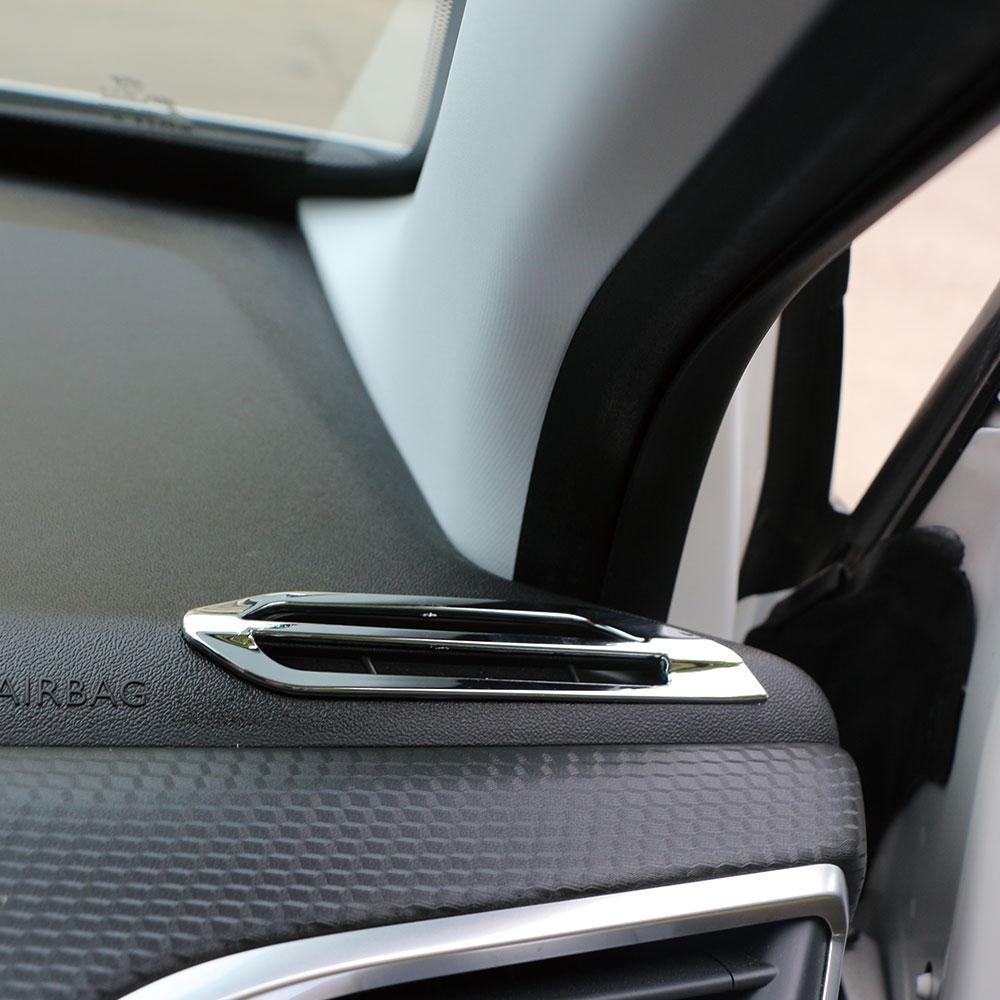 For Peugeot 2008 2014 2015 2016 2017 2018 Air Conditioning A/C Outlet Vent Cover ABS Chrome Trim Interior Accessories