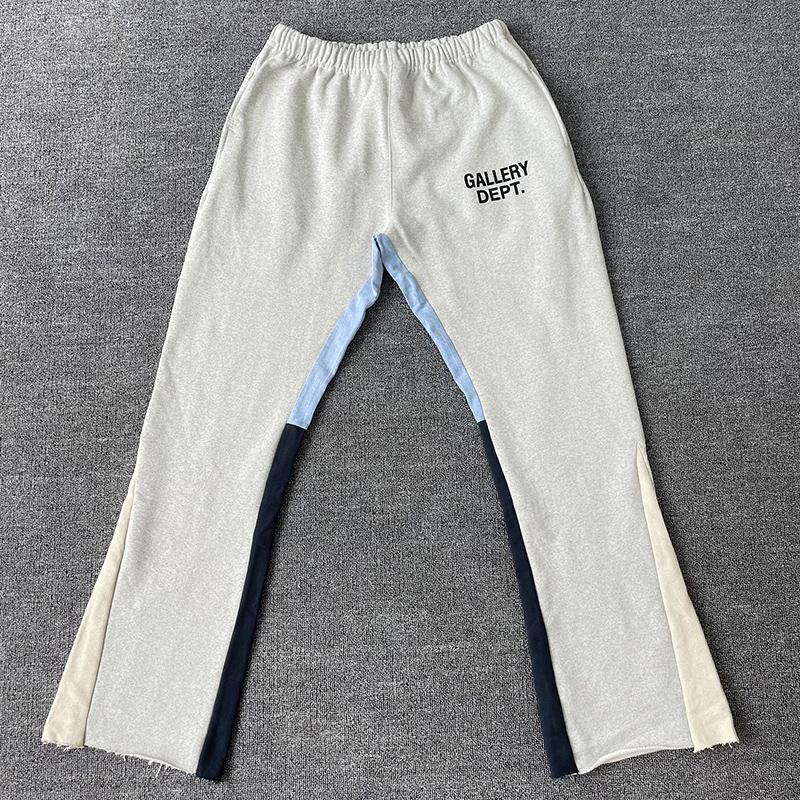 STREETRICH Pantalon de survêtement décontracté Style High Street Imprimé éclaboussures Peint à la main Cordon de serrage Pantalon évasé pour homme Coupe ample Tissu mélangé coton