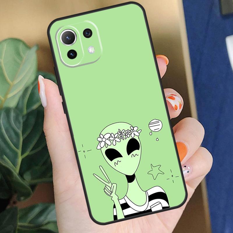 Cartoon Alien Case For Xiaomi 15T 14T 13T Pro 14 15 Ultra 17 Pro Max POCO X7 F8 Pro X5 X6 F5 F6 F7 Coque