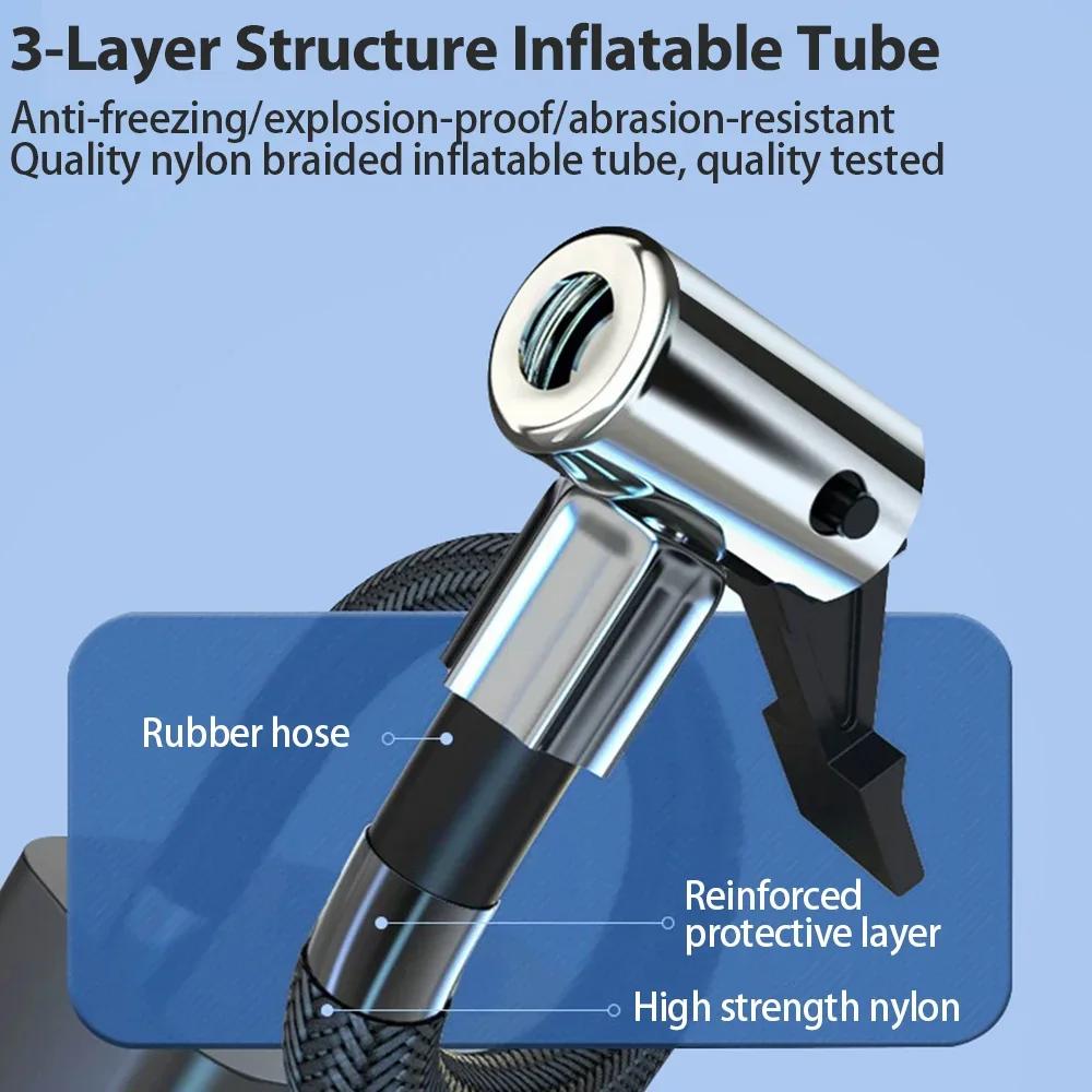 Motorcycle Air Pump Compressor Inflatable Tire Inflator Portable Compressor Digital Cordless Car Tyre Inflator For Bicycle Balls